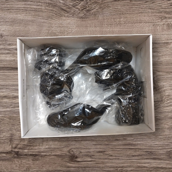 Glitter Encrusted Square Heels - Picture 2 of 7